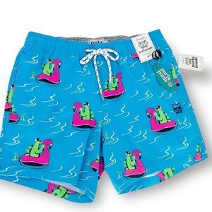 PARTY PANTS NWT Swim Trunks - Shorts- River Dino